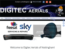 Tablet Screenshot of digitecaerials.co.uk